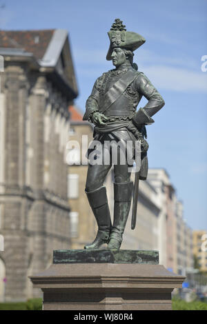 Berlino, bronzo, il monumento in bronzo, bronzo figura, fusione in bronzo, fusione in bronzo, monumento, Germania, Friedrich Wilhelm von Seydlitz, generale, medio, Mo Foto Stock