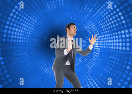 Immagine composita della c'erano pochi sorrisi imprenditore cattura Foto Stock