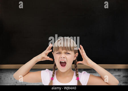 Immagine composita di crazy bambina Foto Stock