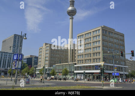 Alex, Alexander's Place, vista, architettura, al di fuori e al di fuori, vista esterna, vista esterna, banca, banking corporation, bancario house, Berlin, Berlin mi Foto Stock