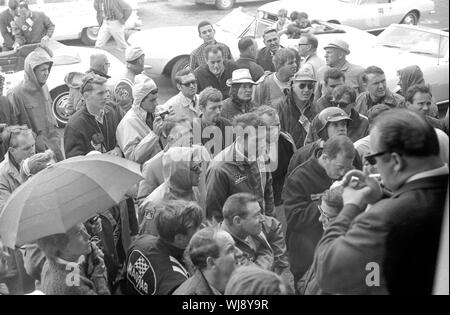 Fusione di driver al primo Gran Premio canadese o formale di una gara automobilistica a Mosport vicino a Bowmanville, Ontario 1960-1965 Foto Stock