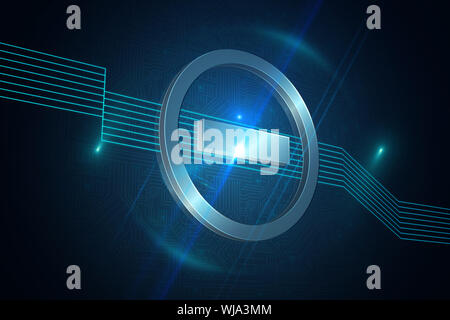 Icona di elaborazione in background tecnico Foto Stock