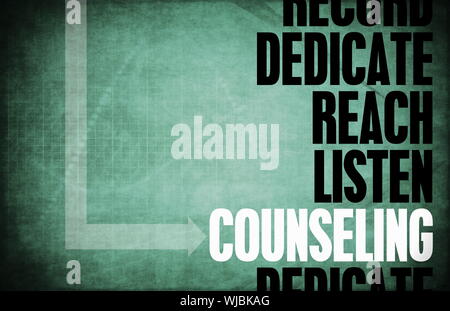 Counseling principi fondamentali come un concetto astratto Foto Stock