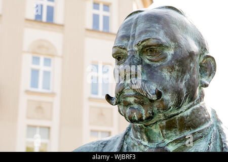 Un monumento di Juliusz Leo a Podgorze district a Cracovia (Polonia) Foto Stock