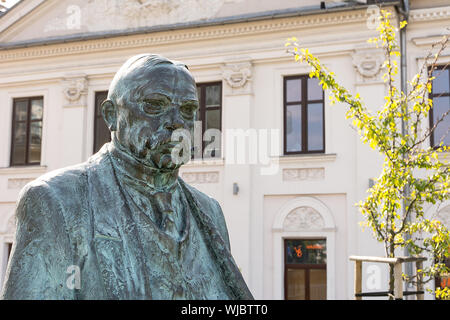 Un monumento di Juliusz Leo a Podgorze district a Cracovia (Polonia) Foto Stock