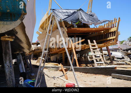 Bootsbau in Hurghada - Ägypten Foto Stock