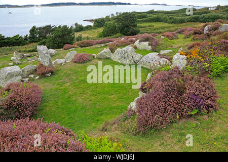 Halangy all antico borgo di St Mary's Scilly Foto Stock