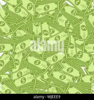 100 le fatture del dollaro pattern, sfondo senza giunture Foto Stock