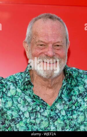 Venezia, Italia. 03Sep, 2019. Terry Gilliam pone alla premiere se "Happy Birthday" durante il 76° Festival del Cinema di Venezia presso la sala Giardino sul Lido di Venezia, Italia, il 03 settembre 2019. | Utilizzo di credito in tutto il mondo: dpa picture alliance/Alamy Live News Foto Stock