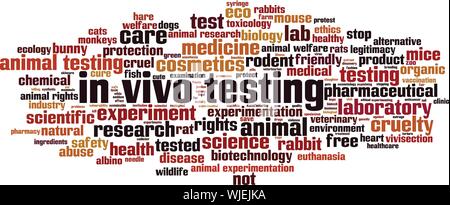 Nel test in vivo di parola il concetto di cloud. Collage fatto di parole circa nel test in vivo. Illustrazione Vettoriale Illustrazione Vettoriale