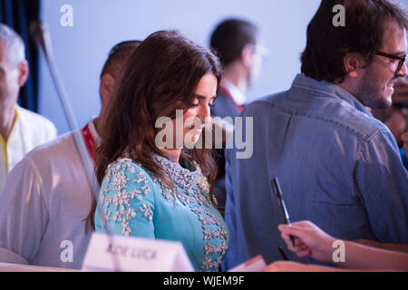 Penelope Cruz Sala conferenze Foto Stock