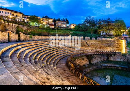 Il teatro antico di Ohrid in Macedonia del nord Foto Stock