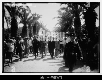 Università ebraica e Lord Balfour la visita. Lord Balfour a Richon Foto Stock