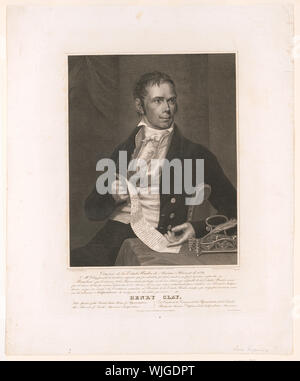 Henry Clay, fine portavoce della Camera dei rappresentanti degli Stati Uniti; l'avvocato di South American Independence / dipinta da Charles King ; incisi da Peter Maverick, New York. Foto Stock