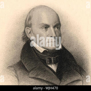 JOHN Quincy Adams (1767-1848) statista americano Foto Stock