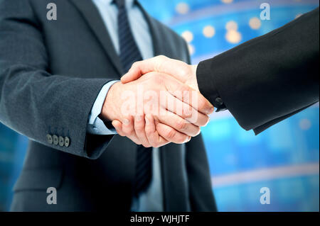 Business handshake, la trattativa è finalizzato Foto Stock