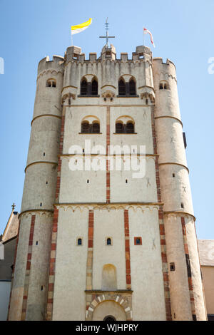 San Martin e Severus chiesa in Munstermaifeld. Munstermaifeld, Hesse, Germania. Foto Stock