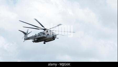 CH-53 Super Stallion elicottero in volo. I contrassegni sono stati rimossi Foto Stock