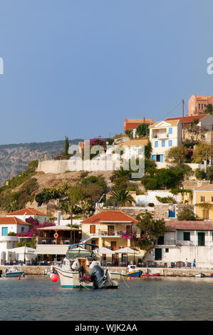 Assos a penisola sull'isola di Cefalonia in Grecia Foto Stock