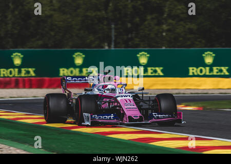 #11, Sergio Perez, MEX, punto Racing, in azione durante il Gran Premio del Belgio a Spa Francorchamps Foto Stock