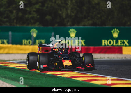 #23, Alexander Albon, tailandese, Red Bull, in azione durante il Gran Premio del Belgio a Spa Francorchamps Foto Stock