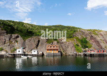 Quidi Vidi Porto di Terranova e del Labrador, Canada. Quidi Vidi Village è un quartiere di St John's. Foto Stock