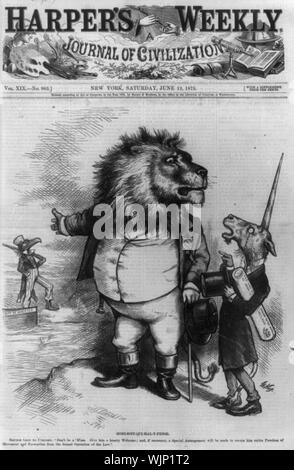 Honi-Soit-Qui-Mal-Y-Pense / Th. Nast. Foto Stock