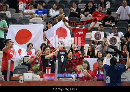 Shanghai, Cina. Credito: MATSUO. 3 Sep, 2019. Japn tifosi Basket : basket FIBA World Cup Cina 2019 Gruppo E match tra Giappone 76-89 Repubblica ceca a Shanghai Oriental Sports Center in Cina a Shanghai. Credito: MATSUO .K AFLO/sport/Alamy Live News Foto Stock