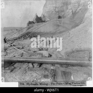 Mining-The idraulico Palm rivendicazione, Timbuctoo, Yuba County Foto Stock