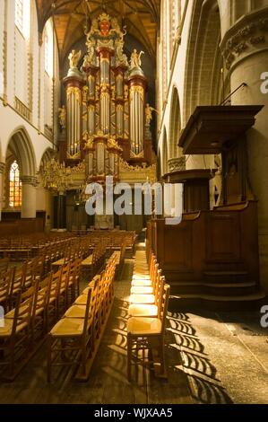 All'interno della cattedrale di San Bavone ad Haarlem, Paesi Bassi Foto Stock