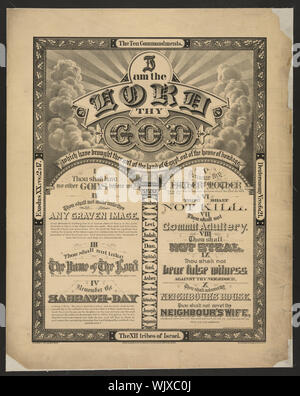 Io sono il Signore tuo Dio ... / Disegnato con la penna da Van Leeuwen. Foto Stock