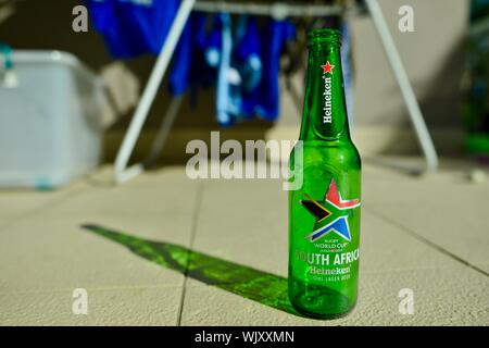 Sud Africa, Heineken 2019 Giappone Coppa del Mondo di Rugby di bottiglie di birra Foto Stock