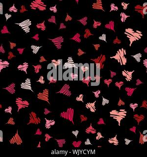 Seamless moderno cuore grunge disegnati a mano impostare, grande design per qualsiasi finalità. Disegnata a mano red doodle grunge cuore set. Rosso moderno disegno vettoriale. Perfetta Illustrazione Vettoriale