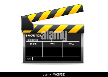 Illustrazione di vettore clapboard isolato su un background Foto Stock