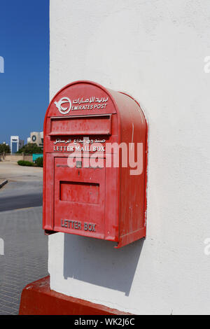 Vecchio arabo mailbox, EMIRATI ARABI UNITI Foto Stock