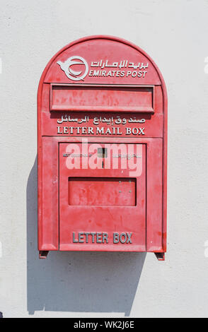 Vecchio arabo mailbox, EMIRATI ARABI UNITI Foto Stock