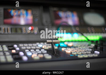 Studio TV per le riprese di programmi e news Foto Stock