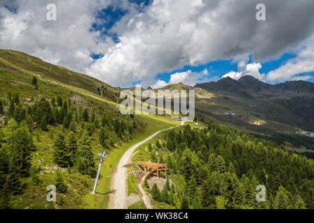 Fahrt von Sölden auf den Gaislachkogel, Ötztal, Tirol Österreich Foto Stock