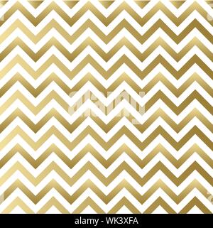 Chevron oro e bianco disegno vettoriale. Sfondo a zig zag per Natale design Illustrazione Vettoriale