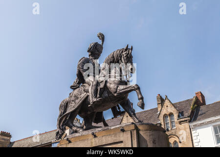 Statua del marchese di Londonderry in Durham,l'Inghilterra,UK Foto Stock