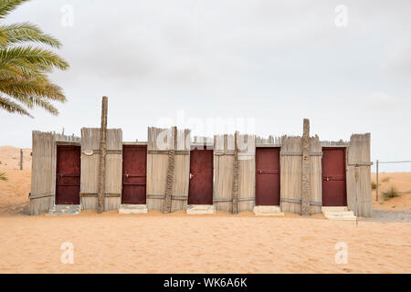 Servizi igienici in deserto Wahiba in Oman Foto Stock