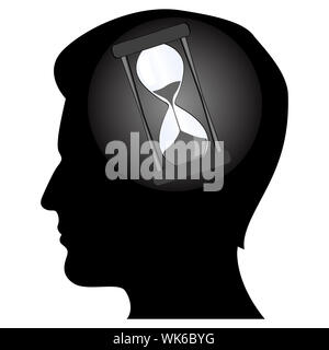 Illustrazione di la mente dell'uomo Foto Stock