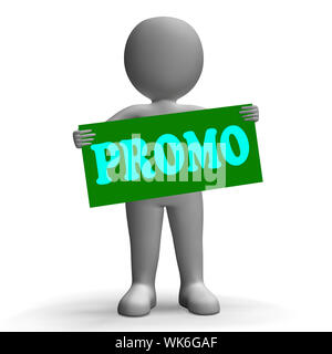 Promo carattere di segno mostra promozioni speciali occasioni e sconti Foto Stock