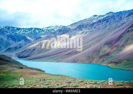 Lago Taal Chandra Spiti Valley, Himachal Pradesh, India Foto Stock