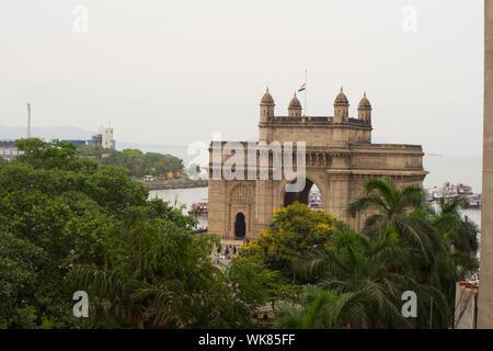 High angle view of a monument, Gateway Of India, Mumbai, Maharashtra, India Stock Photo