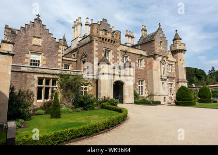 Abbotsford House, ex casa di scrittore scozzese Sir Walter Scott, vicino a Melrose, Scottish Borders, Scotland, Regno Unito Foto Stock