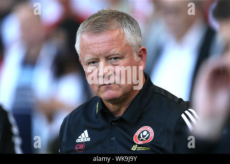Sheffield Regno manager Chris Wilder Foto Stock