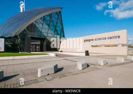 Il Glasgow Science Centre Pacific Quay Govan Glasgow Scozia Scotland Foto Stock