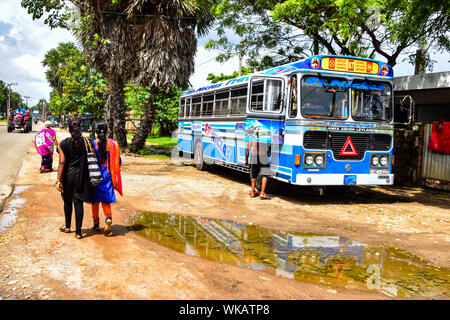 Lanka Ashok Leyland Bus, Jaffna nello Sri Lanka Foto Stock