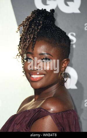 Clara Amfo arrivando al GQ Men of the Year Awards 2019 in associazione con Hugo Boss, tenutosi presso la Tate Modern di Londra. Foto Stock